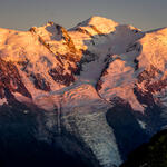 Le Mont blanc au coucher du soleil