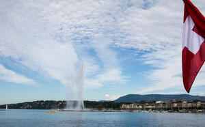 Lac Léman et Jet d'eau Genève